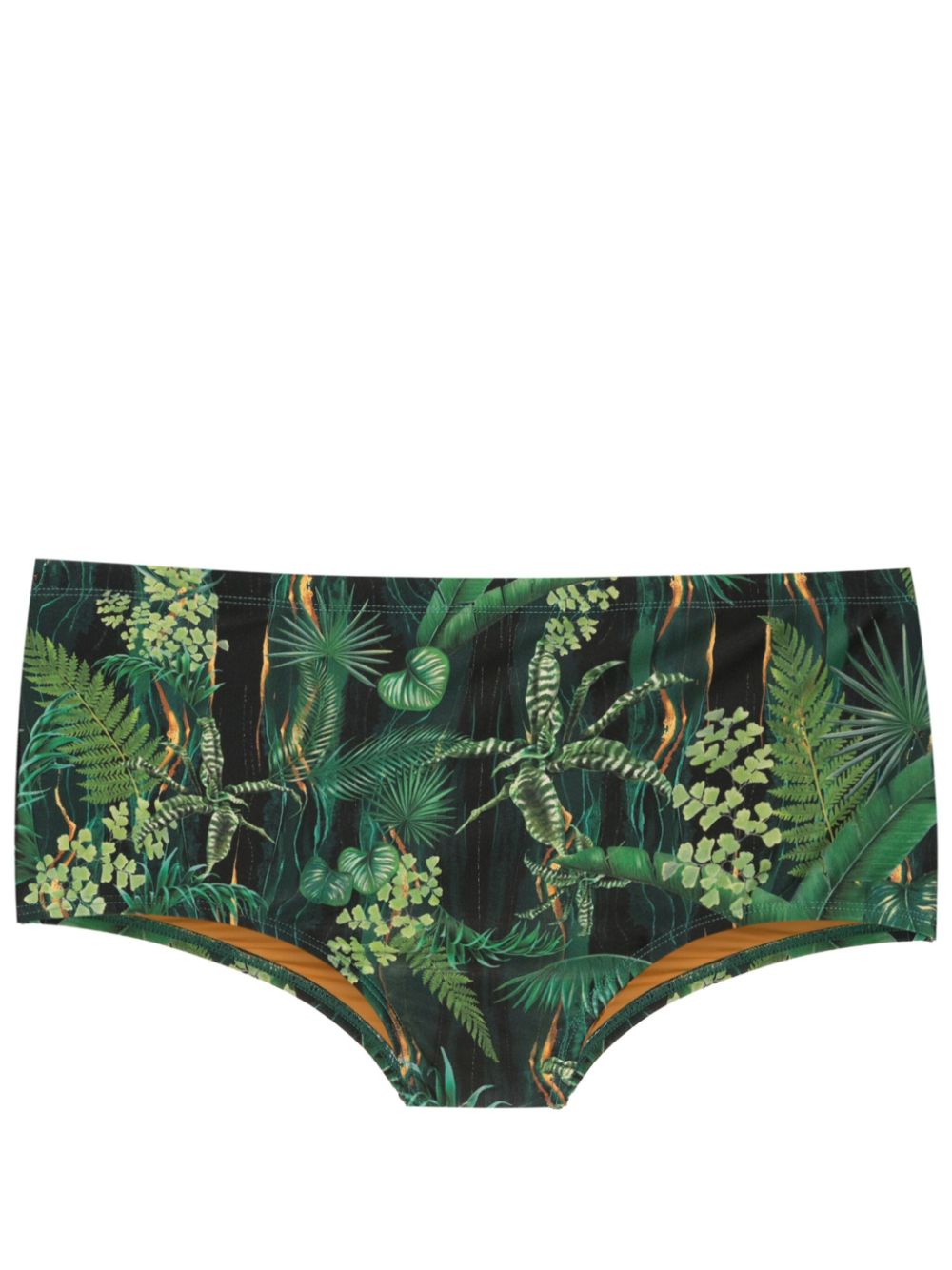 Copacabana leaf-print swimming trunks - Green