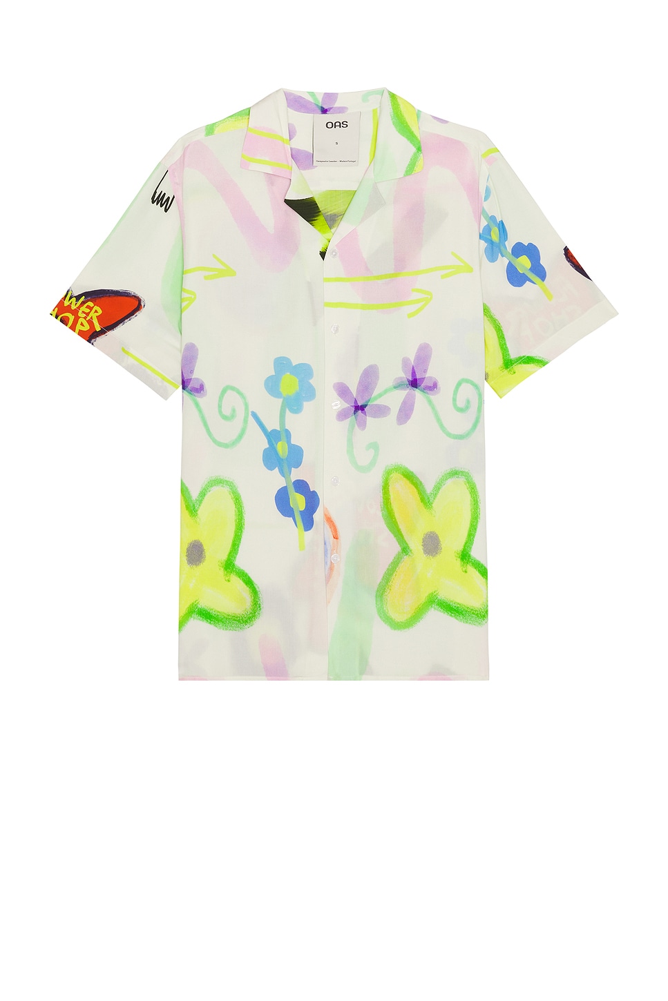 OAS Flower Shop Viscose Shirt in Ivory. -  XL/1X also in