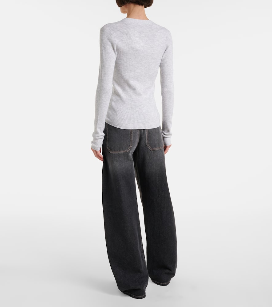 Ribbed-knit cardigan