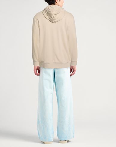 Man Sweatshirt Cream Size L Cotton, Elastane