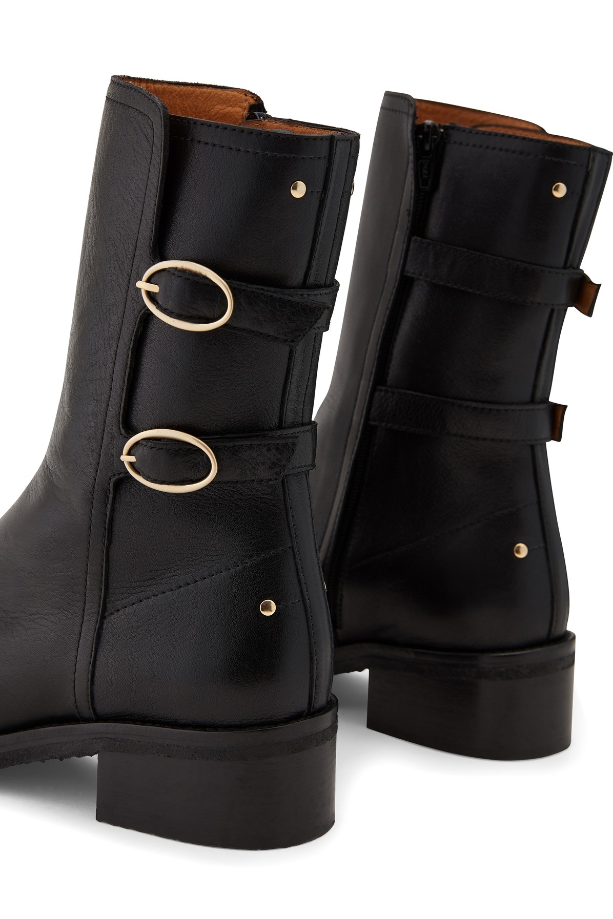 Jodhpur-style flat ankle boots