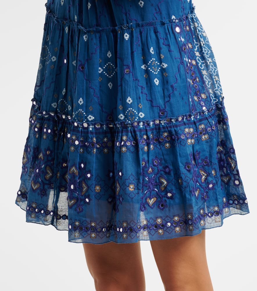 Juliet Dunn Printed cotton minidress
