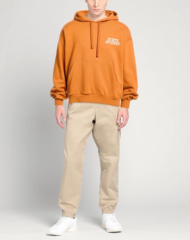 Man Sweatshirt Rust Size L Cotton
