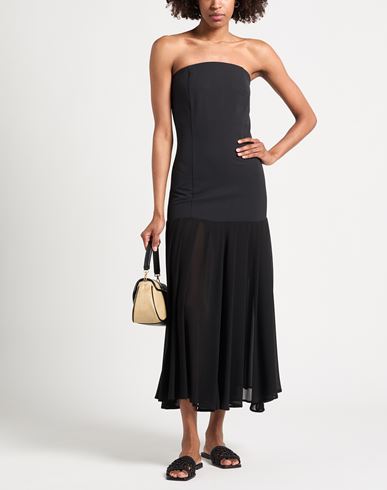 Woman Midi dress Black Size 6 Polyester, Elastane