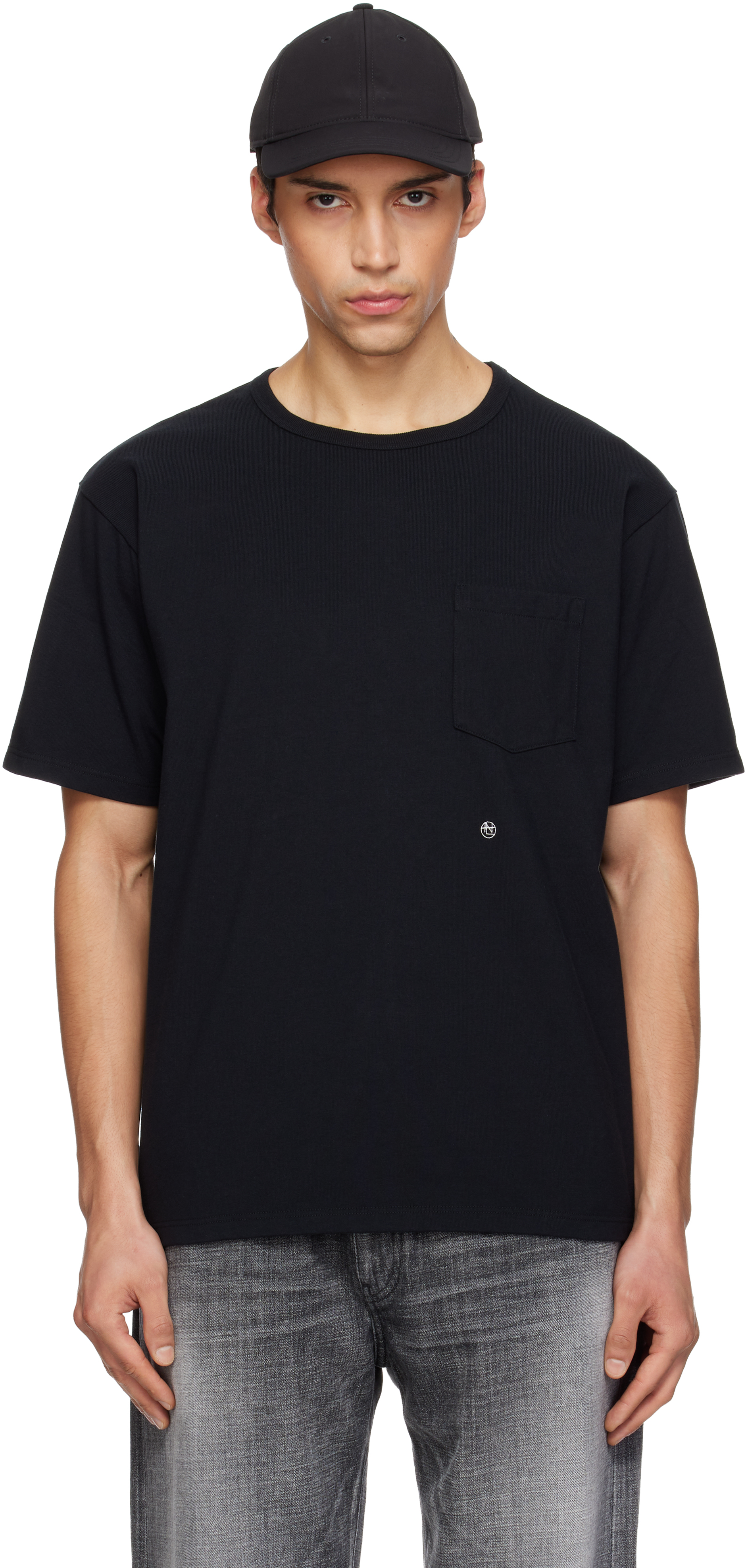 Black COOLMAX Jersey Pocket T-shirt