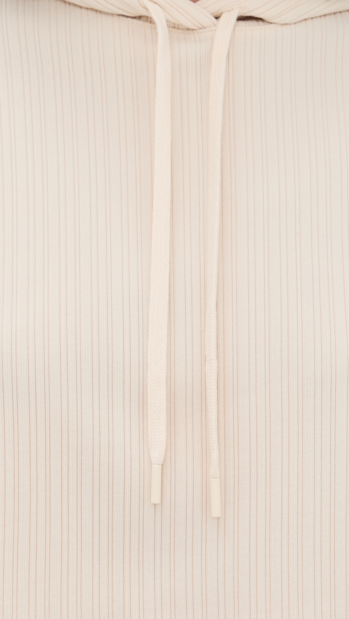 Breathe Easy Ribbed Cropped Hoodie Ivory