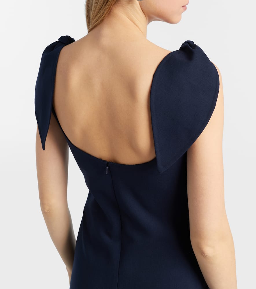 Wool-blend gown
