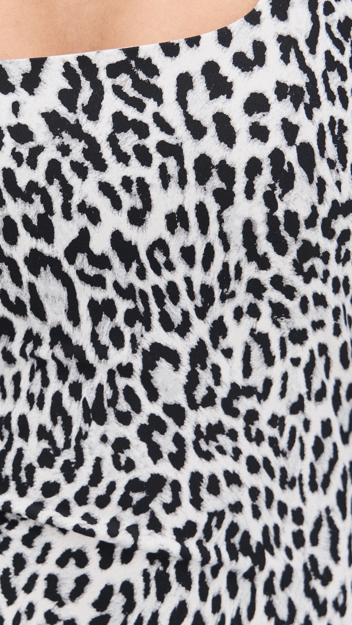 Weightless Scuba Modern Tank Thong Bodysuit Black And Grey Leopard