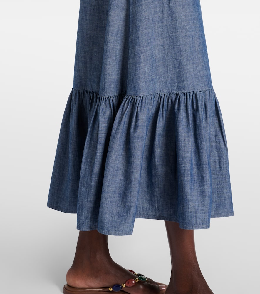 Cotton chambray maxi dress