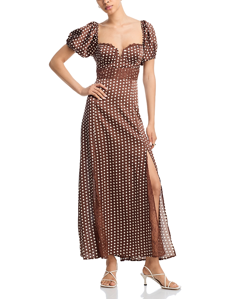 Polka Dot Lace Trim Dress - Exclusive