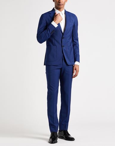 Man Suit Blue Size 36 Virgin Wool