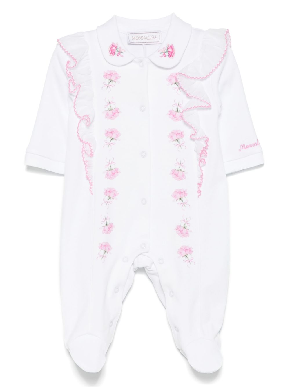 Rose-print pyjamas - White