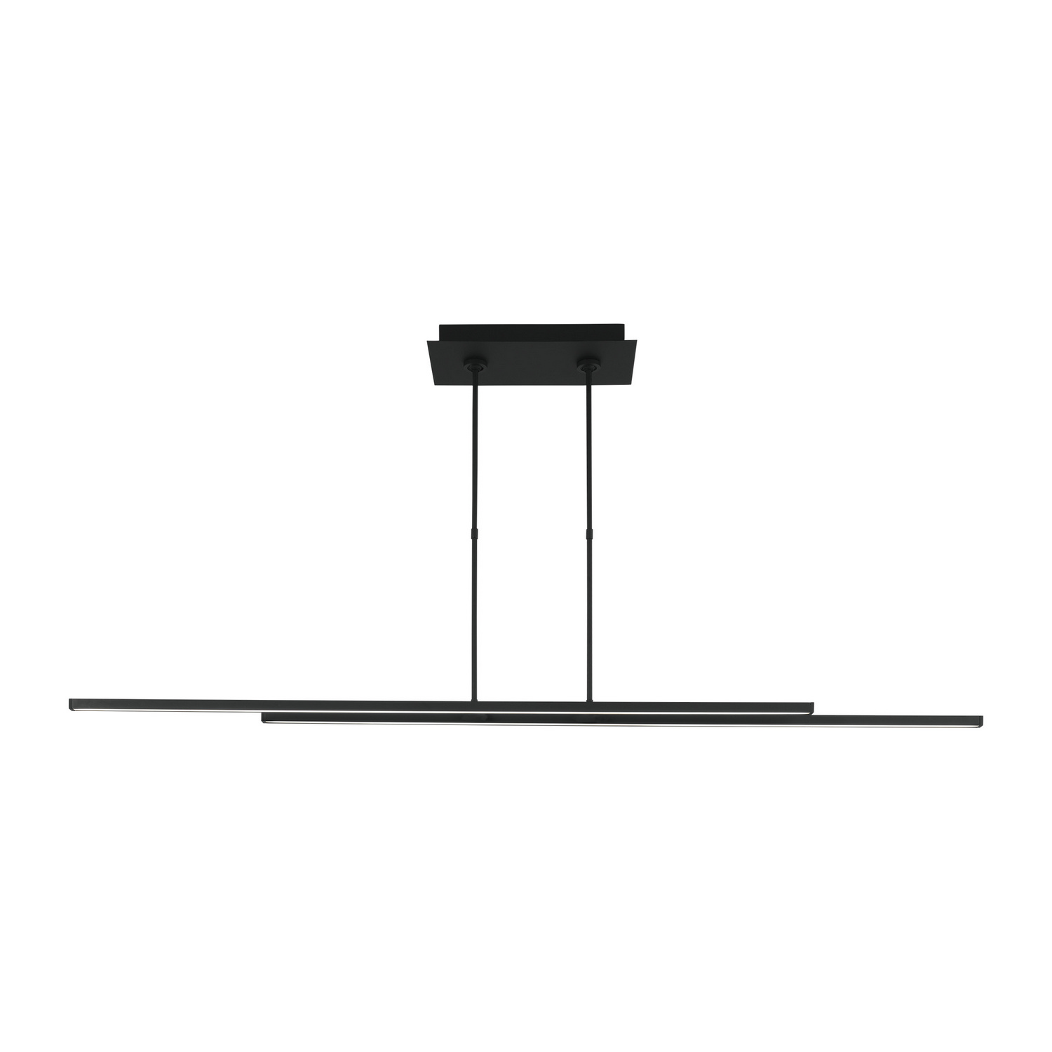 Nightshade Black LED Linear Suspension from the Stagger Collection