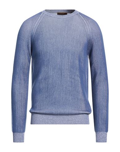Man Sweater Navy Size 44 Cotton