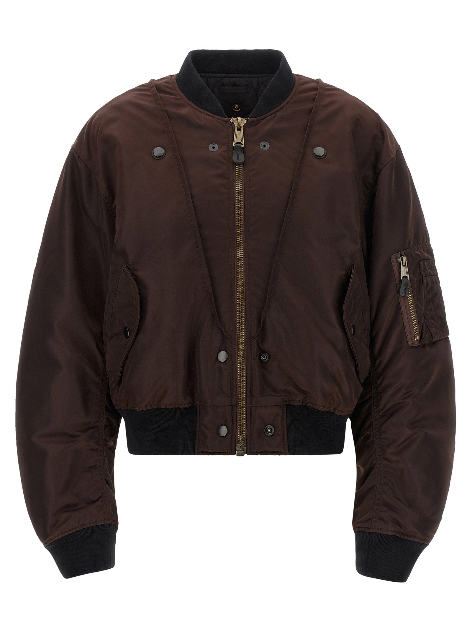 Reversible Bomber Jacket — Brown