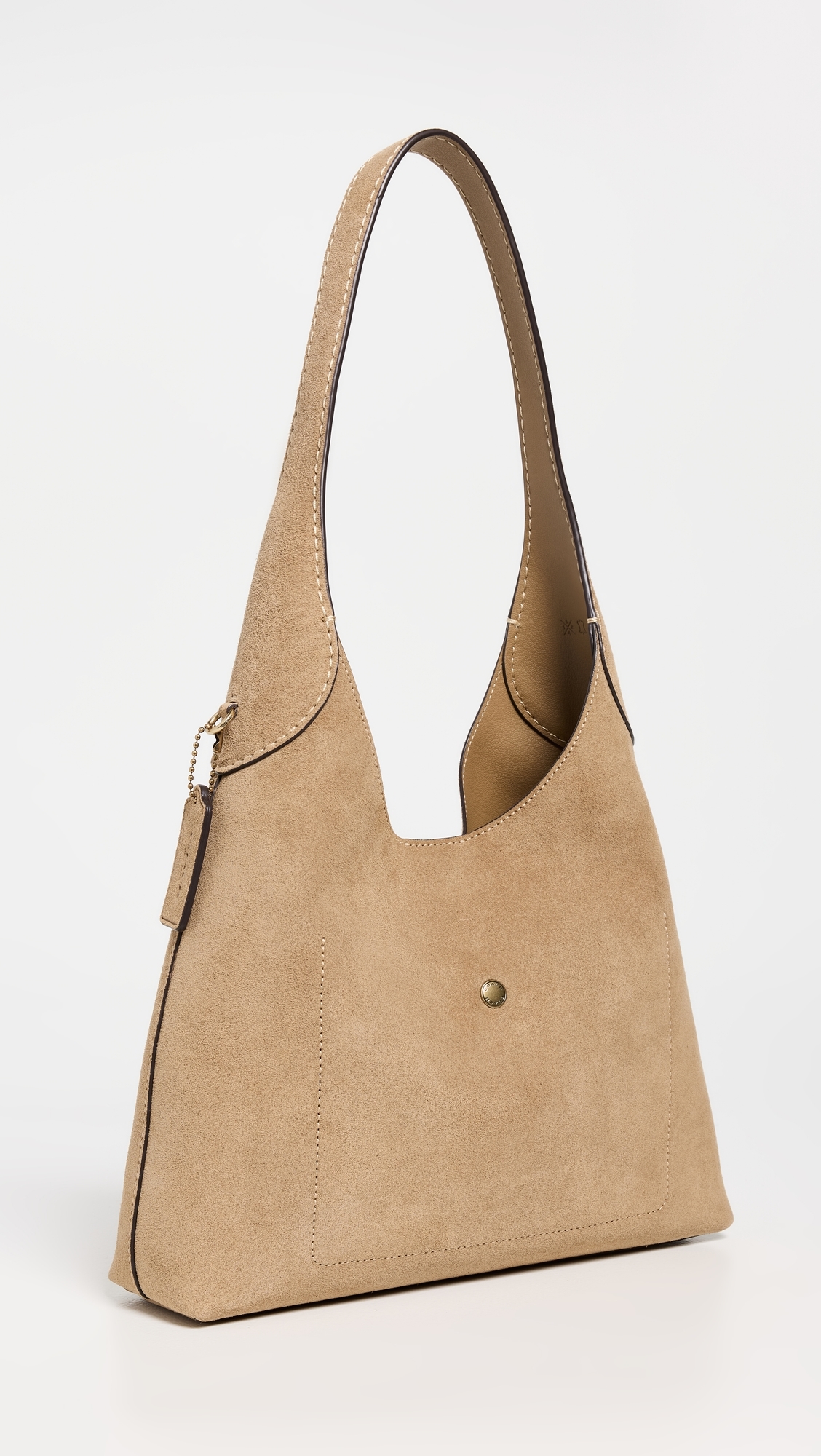 Suede Brooklyn Shoulder Bag 28 B4/Sand One Size