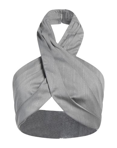 Woman Top Grey Size M Polyester, Viscose, Elastane