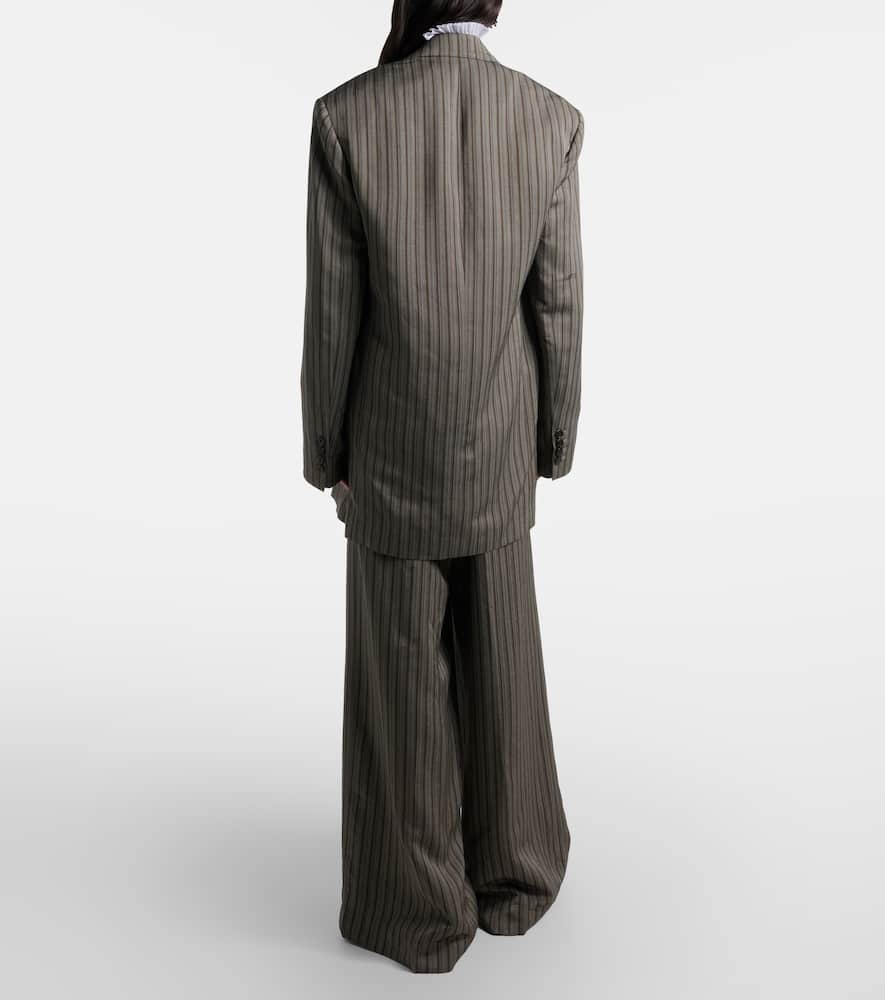 Striped wide-leg pants