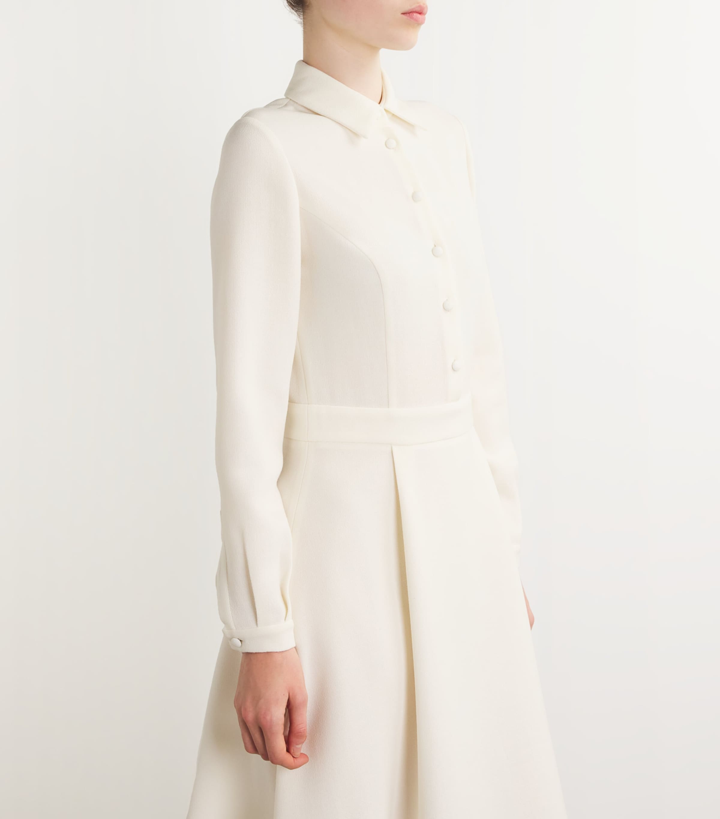 Wool Tailored Midi Dress