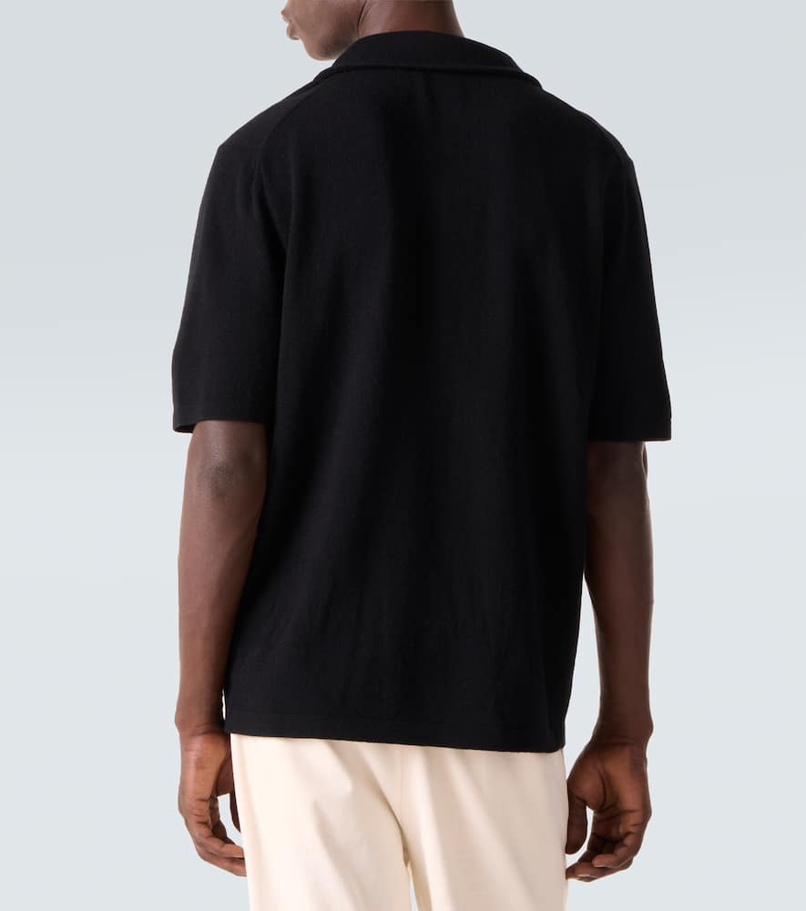 Wool and cashmere polo sweater