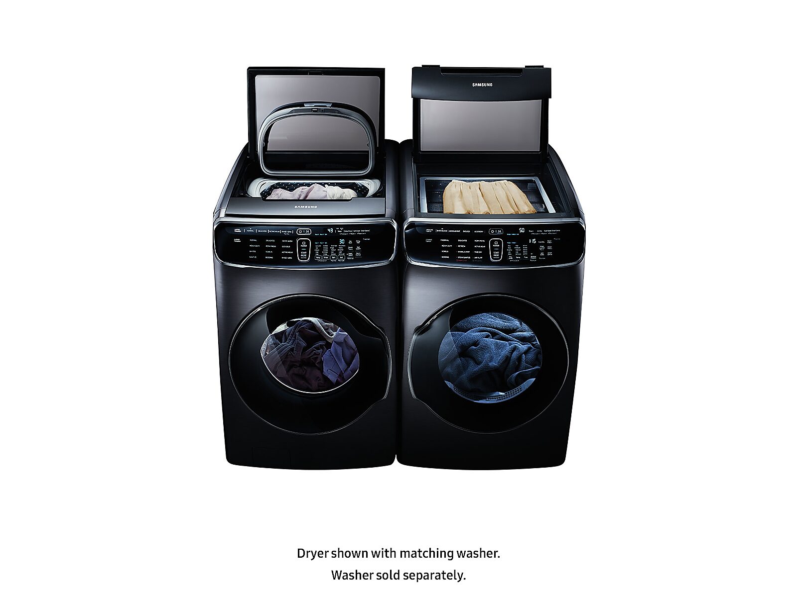 7.5 cu. ft. Smart Electric Dryer with FlexDry™ in Black Stainless Steel(DVE60M9900V/A3)