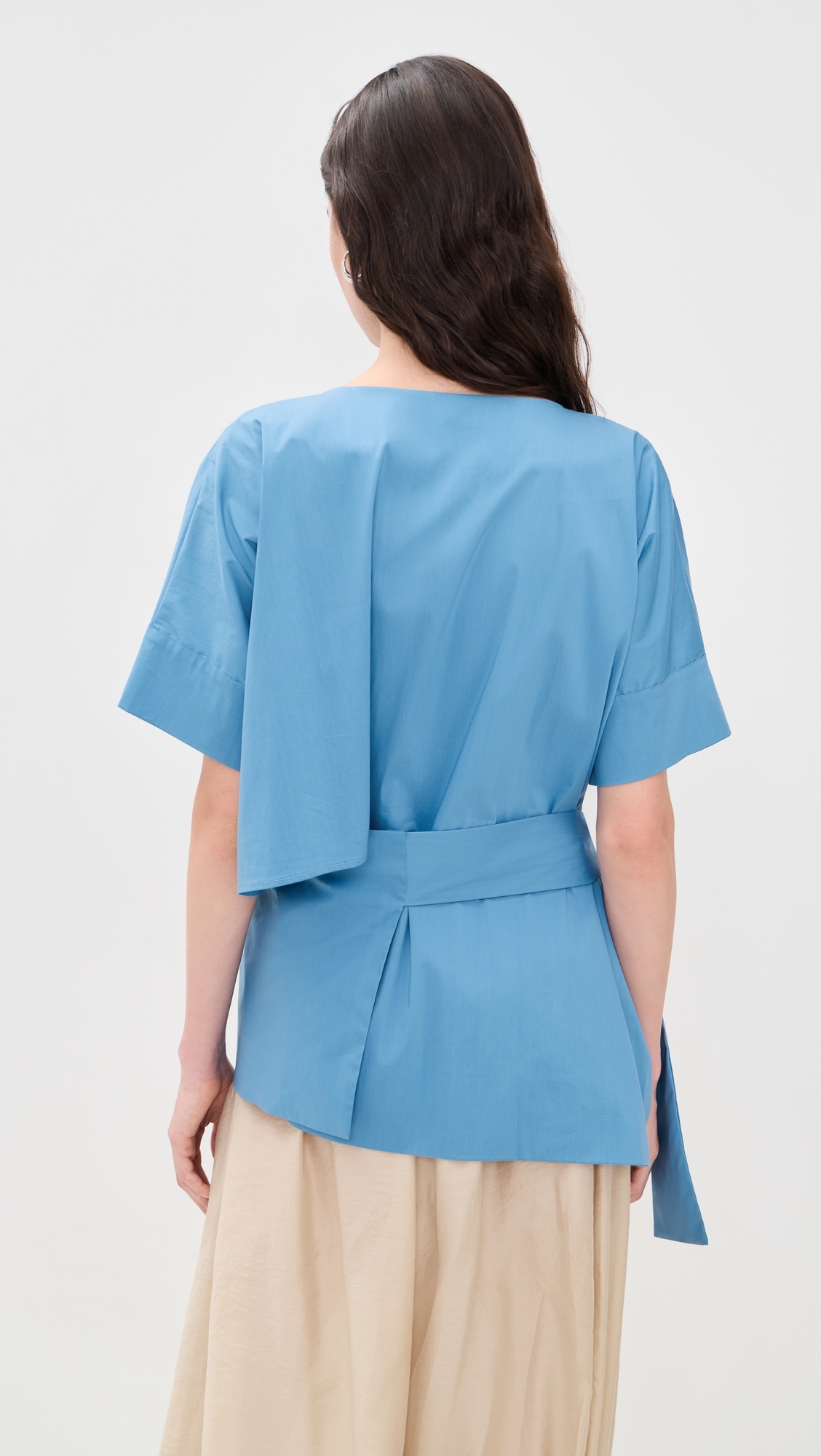 Poplin Top with Tie Waist Jasper