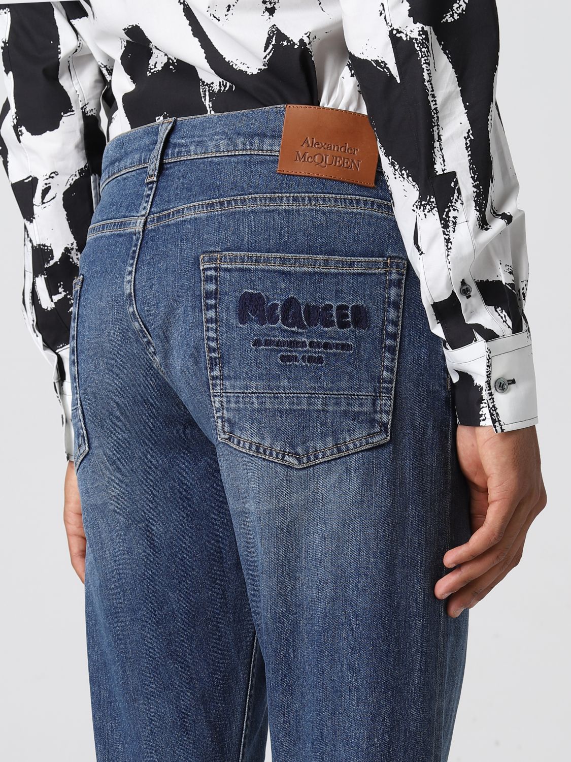 Pants Men color Blue