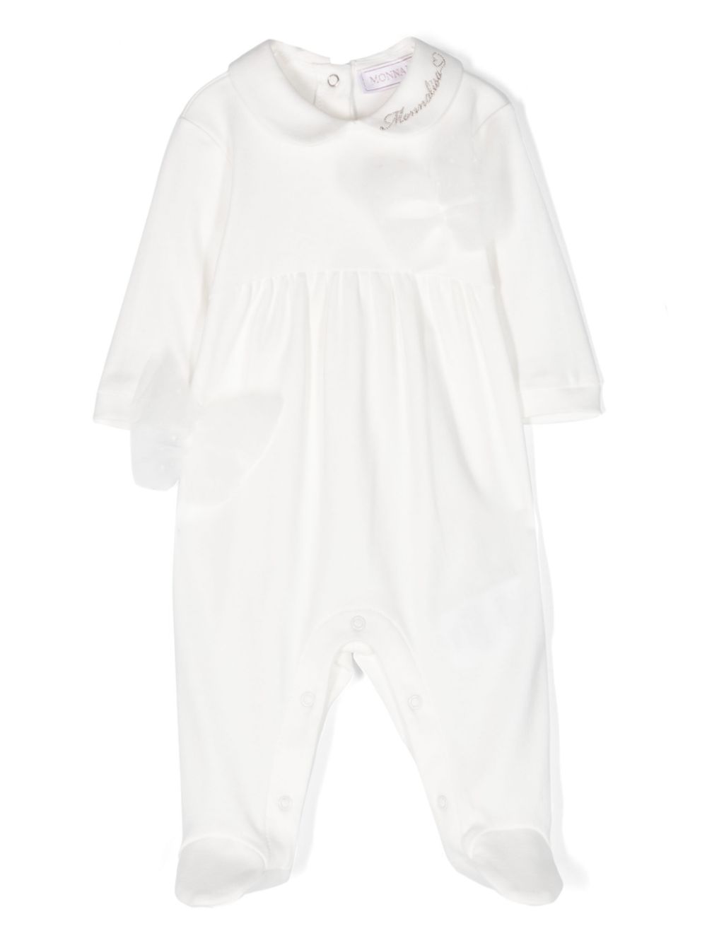 Appliqué-detailing cotton pyjamas - White