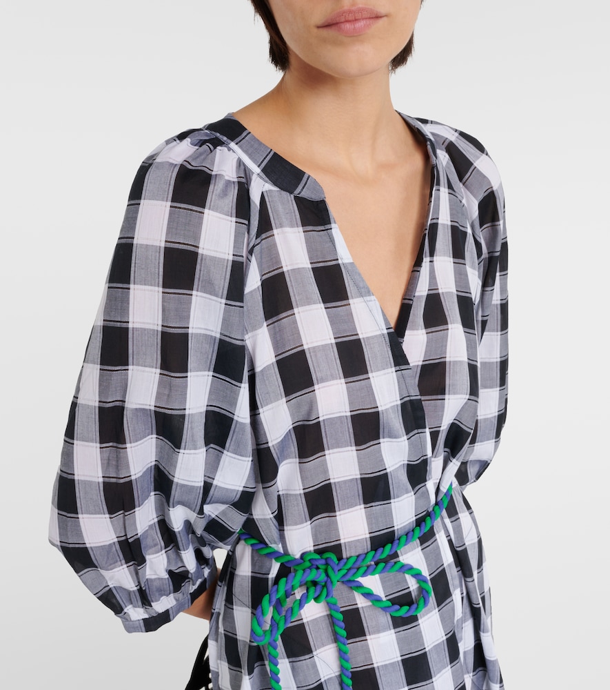 Chess printed cotton maxi dress