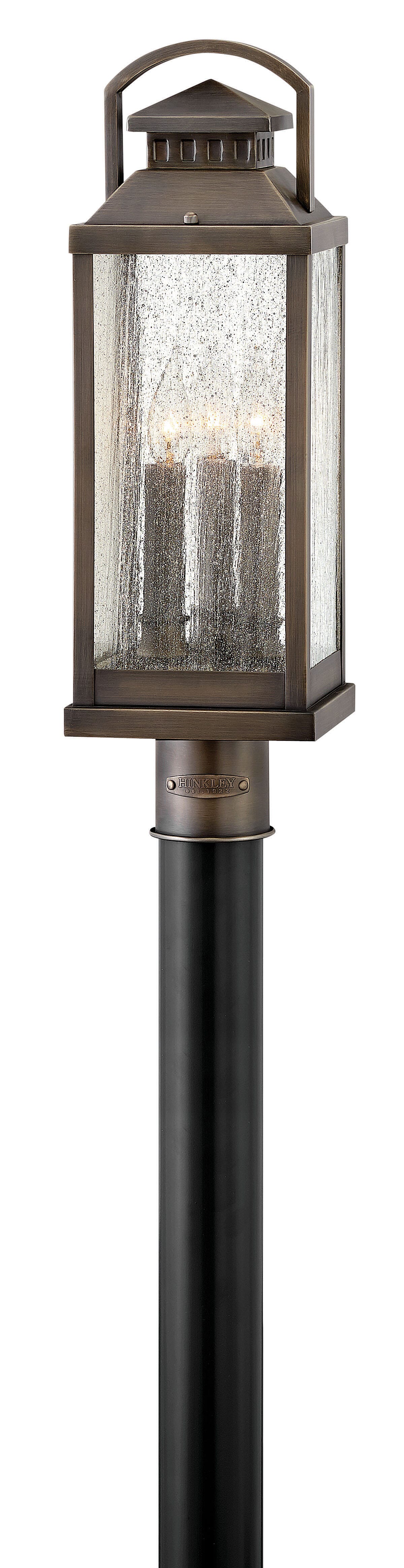 Blackened Brass LED Outdoor Lantern from the Revere Collection