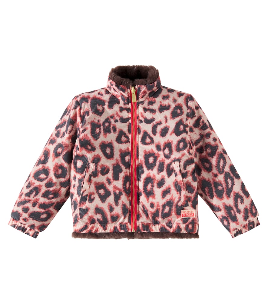 Scotch & Soda Kids Reversible faux shearling bomber jacket