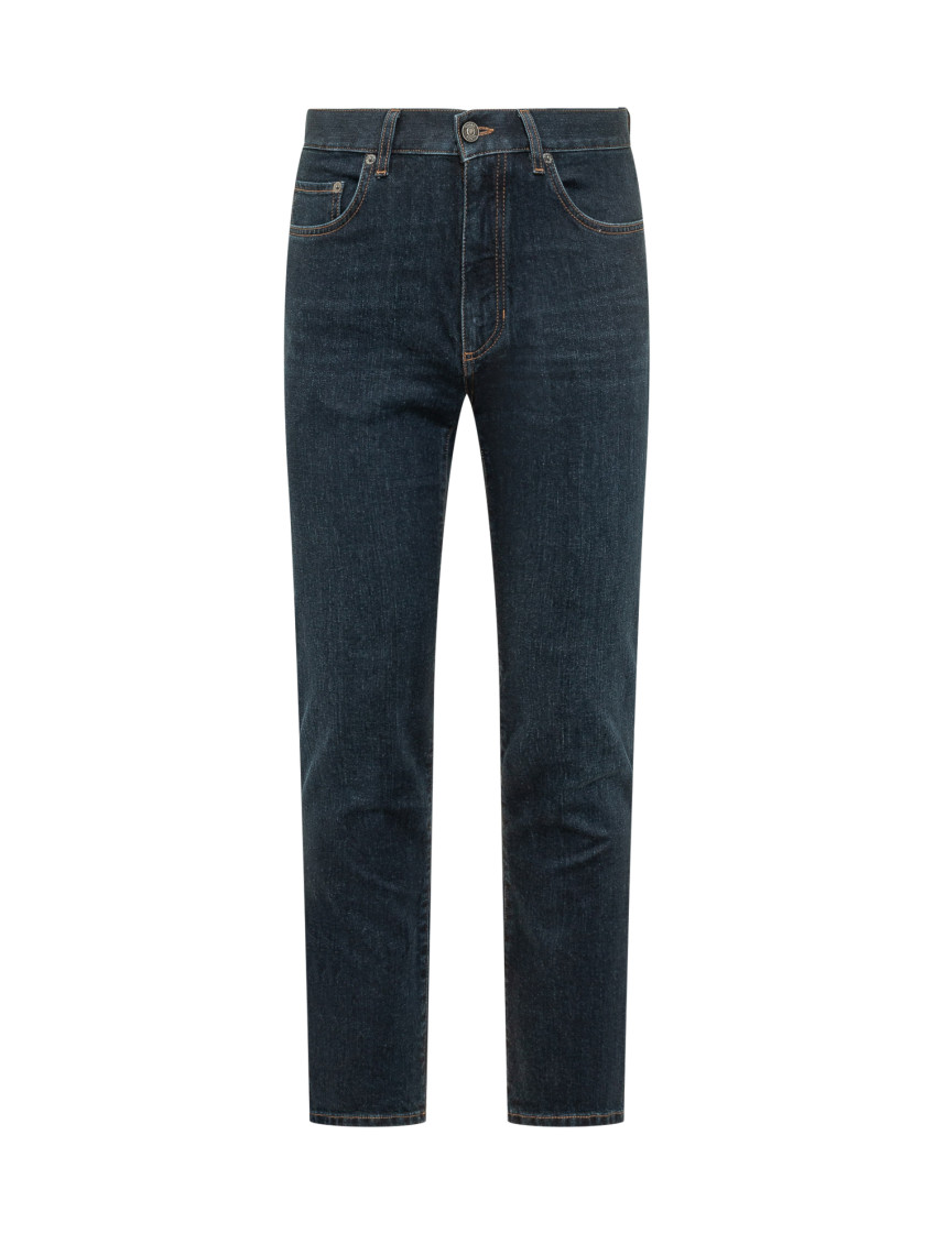 Blue Slim Mid Rise Jeans