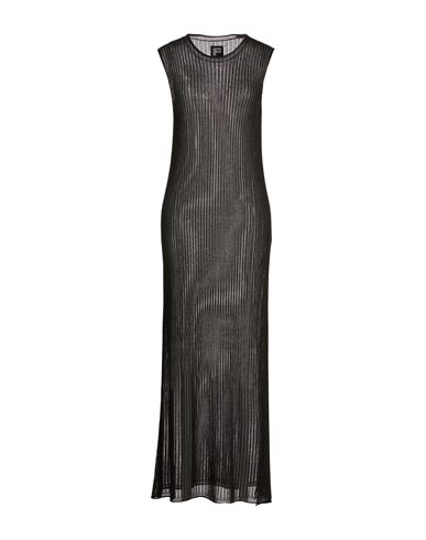 Woman Maxi dress Black Size L Viscose, Polyester