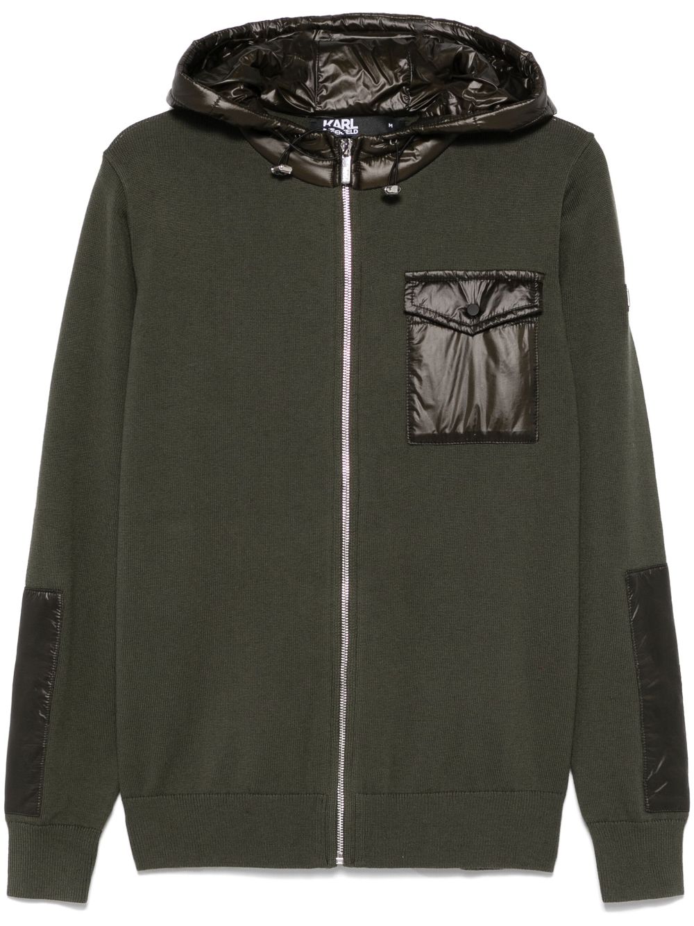 Knitted hoodie - Green