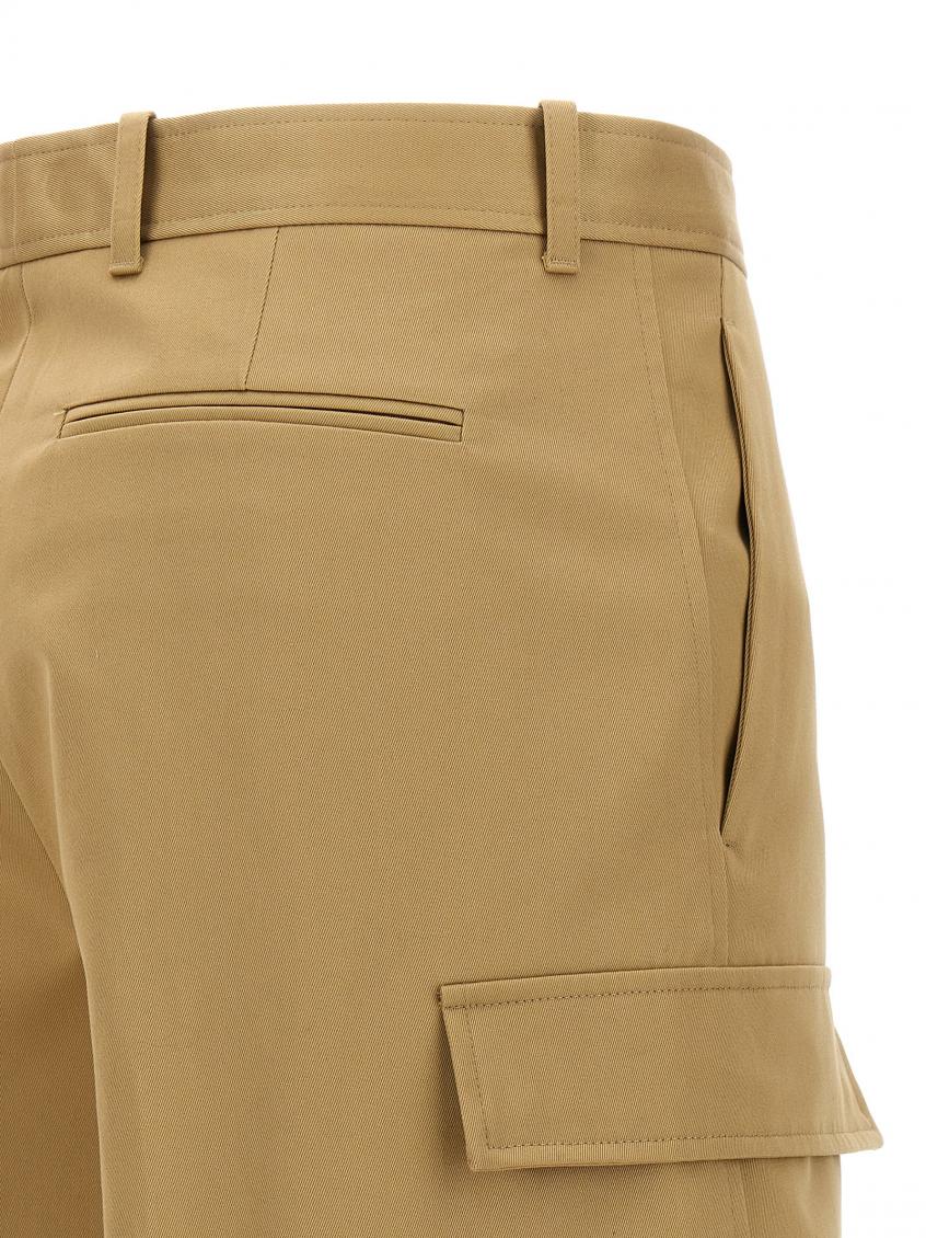 -Cargo Pantaloni Beige-Donna