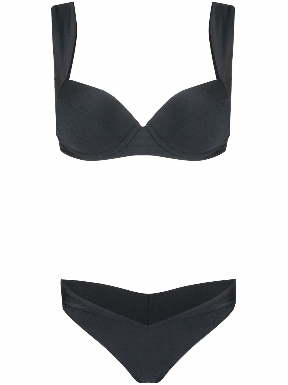 Underwired lurex bikini set - Black