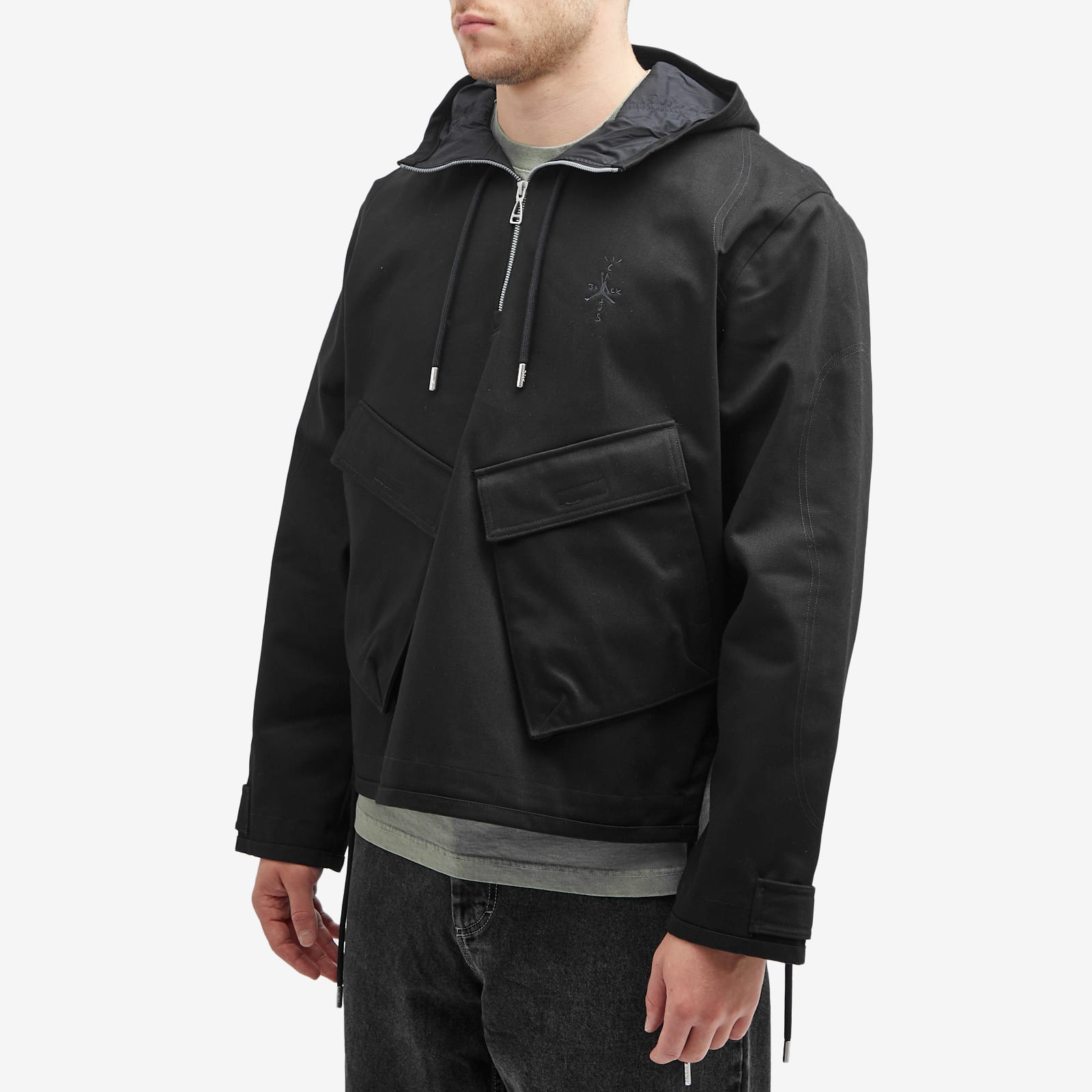 Air Jordan Men's x Travis Scott Half Zip Jacket in Black