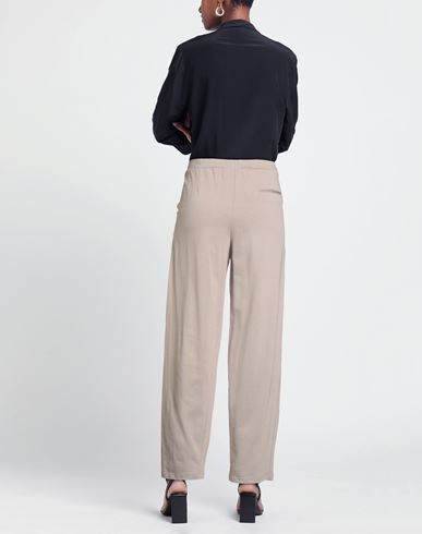 Woman Pants Taupe Size M Cotton