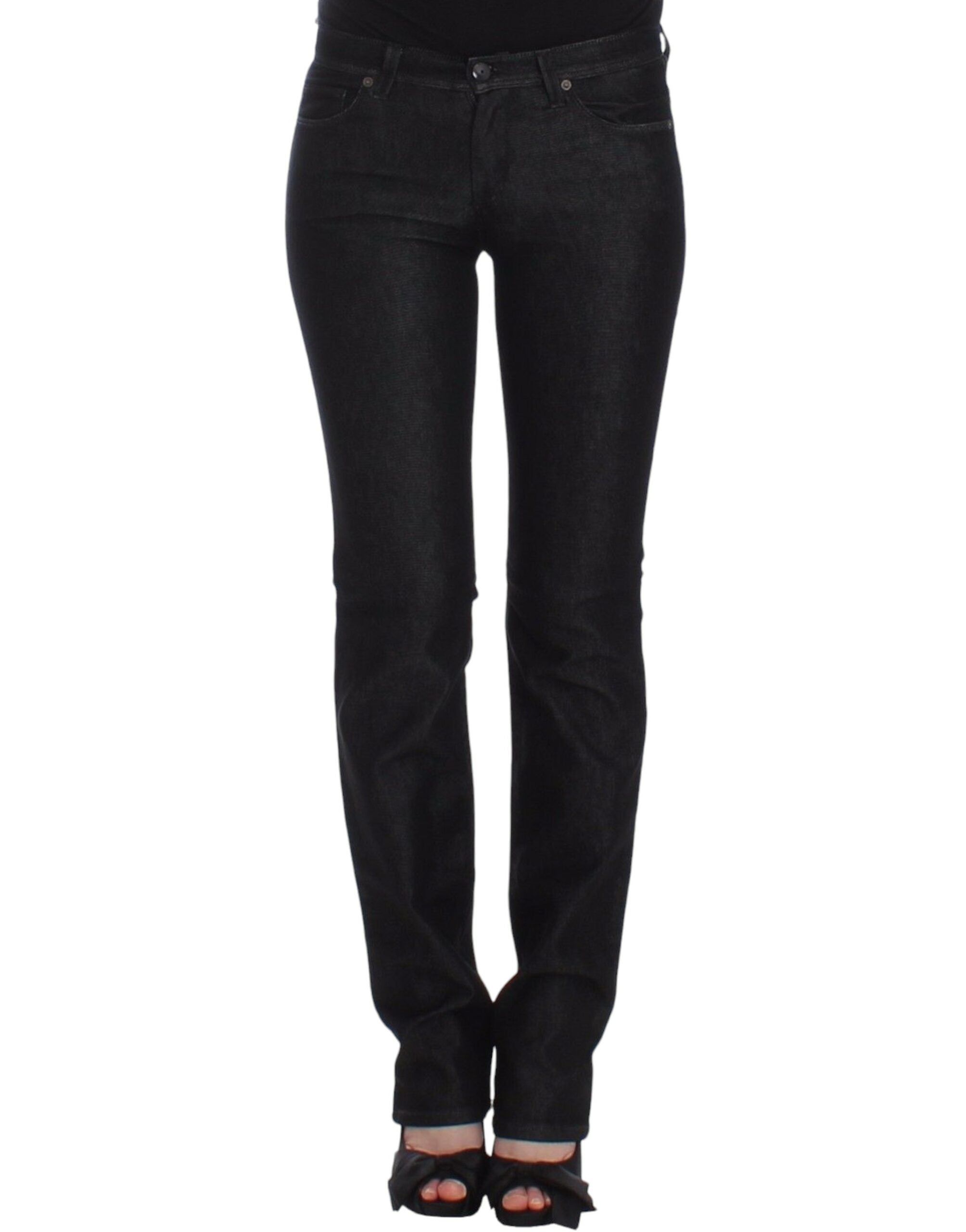 Stretch Cotton Denim Jeans — Black