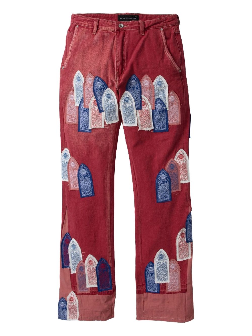 Who Decides War Patched Arch jeans - Red