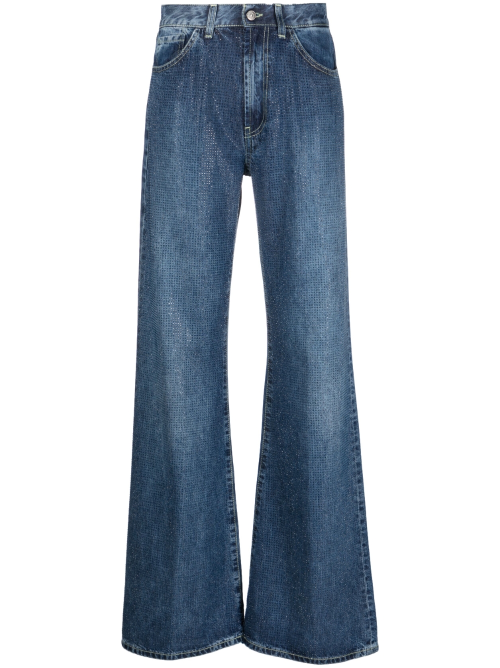 Amber low-rise wide-leg jeans - Blue