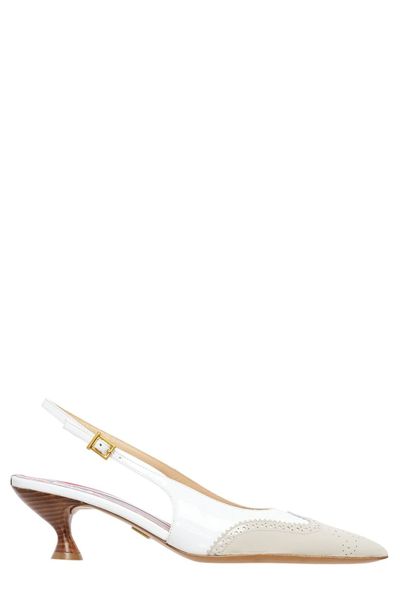Thom Browne Wingtip Slingback Pumps