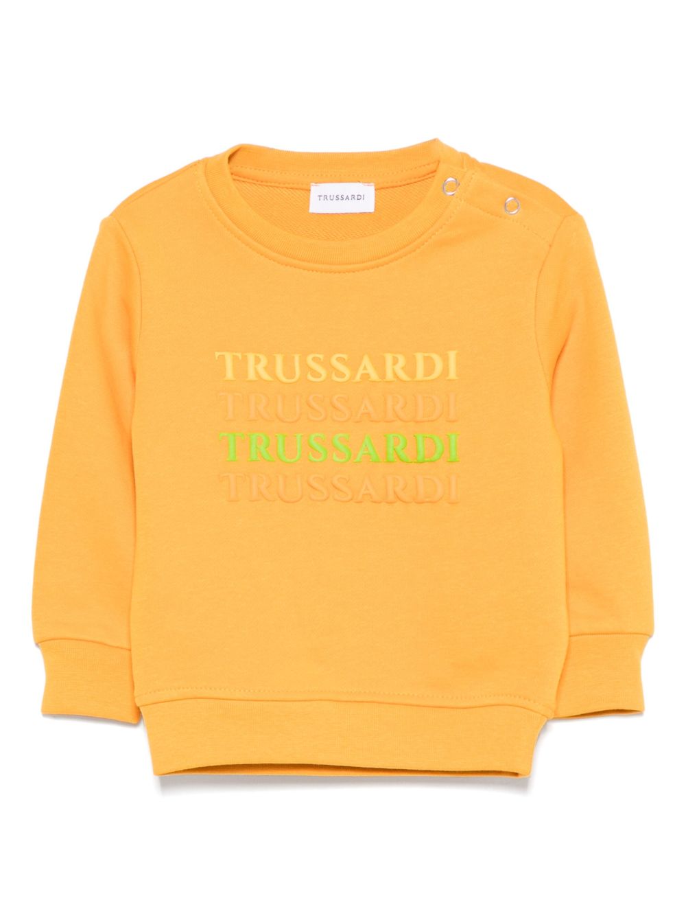 TRUSSARDI JUNIOR rubberised-logo sweatshirt - Orange