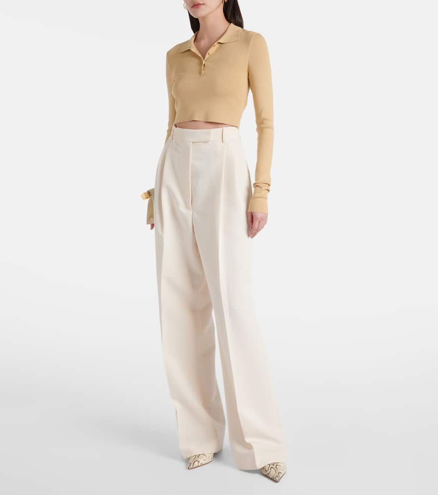 Giselle cropped polo sweater