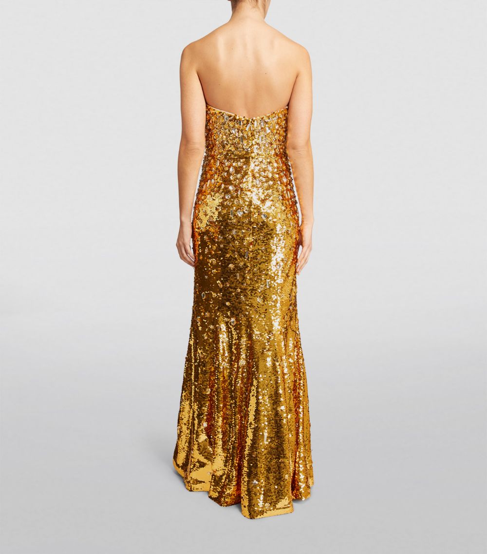 Sequin-Embellished Gown