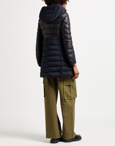 Woman Puffer Midnight blue Size 4 Leather