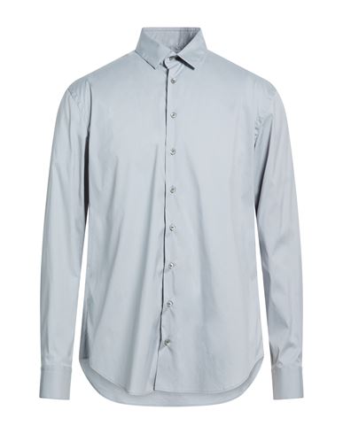 Man Shirt Light grey Size 16 ½ Cotton, Polyamide, Elastane