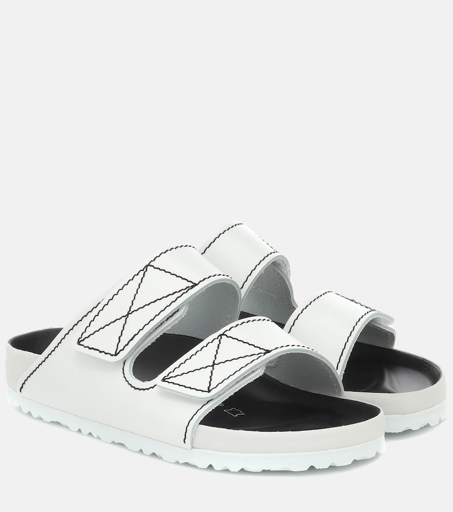 X Birkenstock leather slides