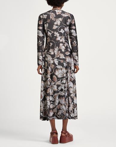 Malìparmi Woman Midi dress Dark brown Size 10 Polyester, Elastane