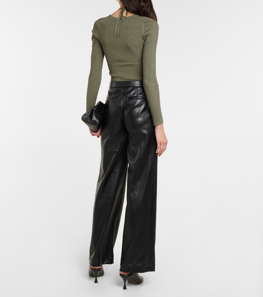 Simkhai Lynda wide-leg faux leather pants